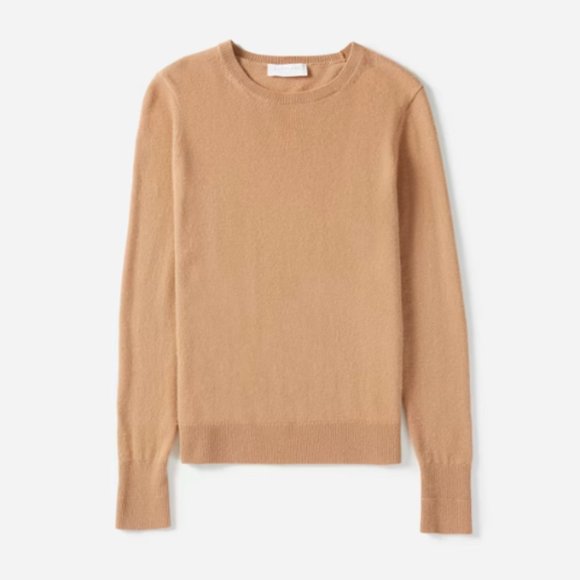 Everlane Cashmere Classic Crew Neck Sweater in Camel XS - Picture 1 of 6